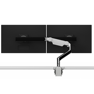 M8 Pro Dual Monitor Arm, Crossbar, Polished Aluminum